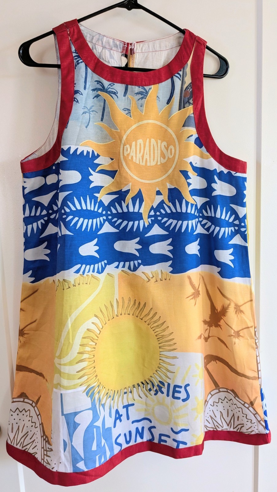 Celestial One Size M-L g Shift A-Line Tank Dress Beach Pool Tropical Coverup