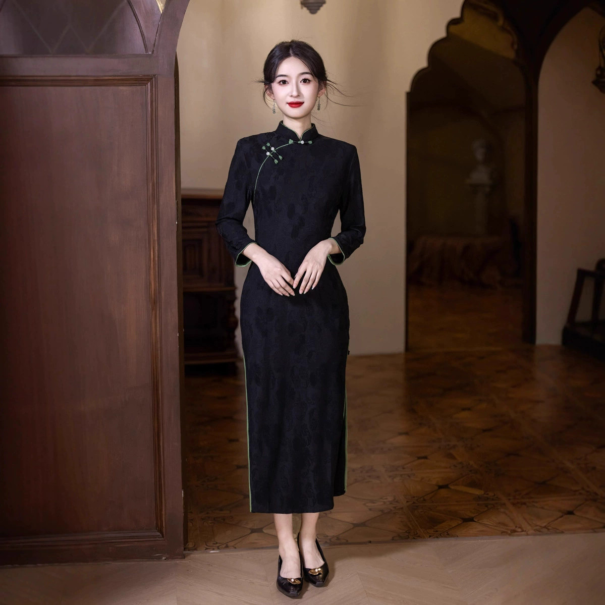 Women Qipao Dress Chinese Traditional Long Cheongsam Wedding Party Gowns