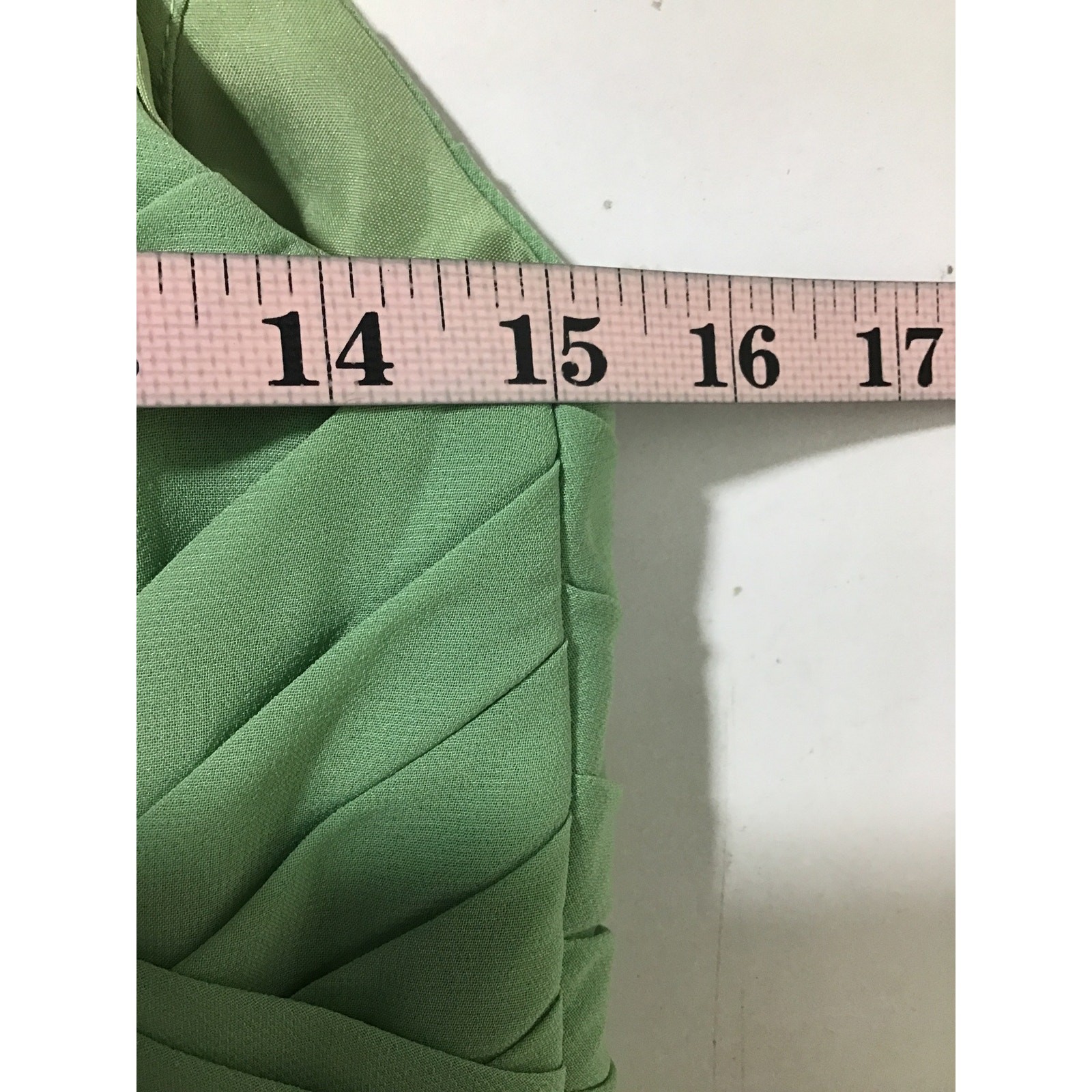 RYANTH Sz S Green Sleeveless Pleated Lace up Knee Length Party Dress NWT B42