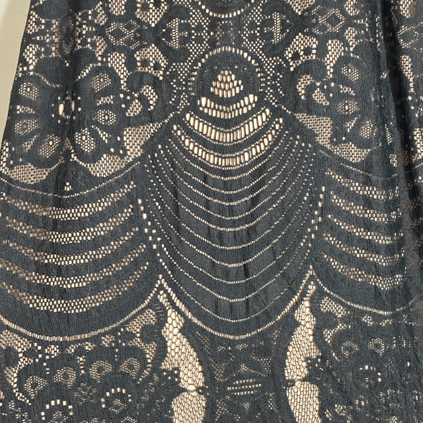 Morgan & Co Womens Black Floral Lace Halter Lined Maxi Dress Size 14