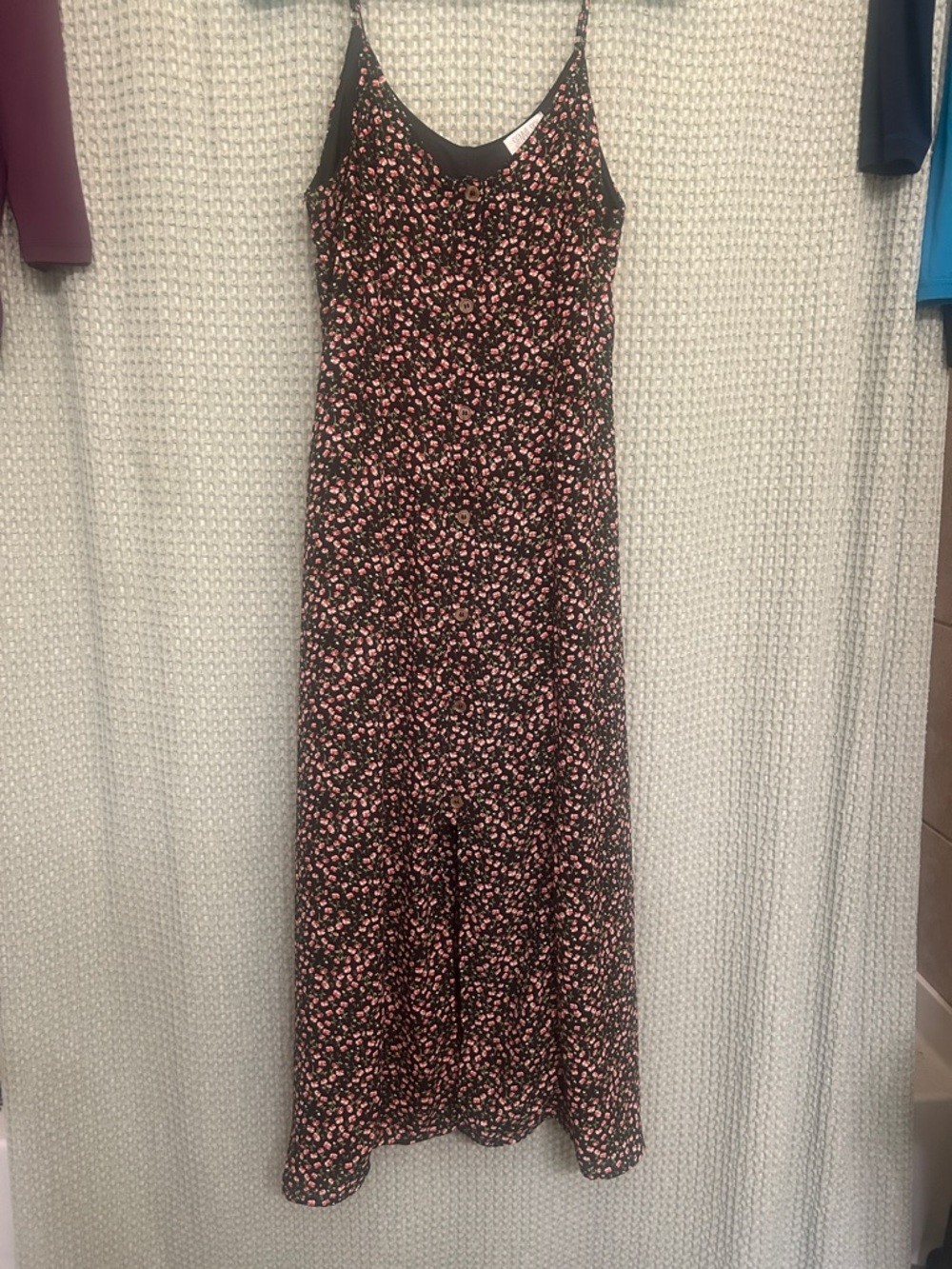 Sienna Sky Floral Pattern Front Button Tie Back Women’s Dress Size small