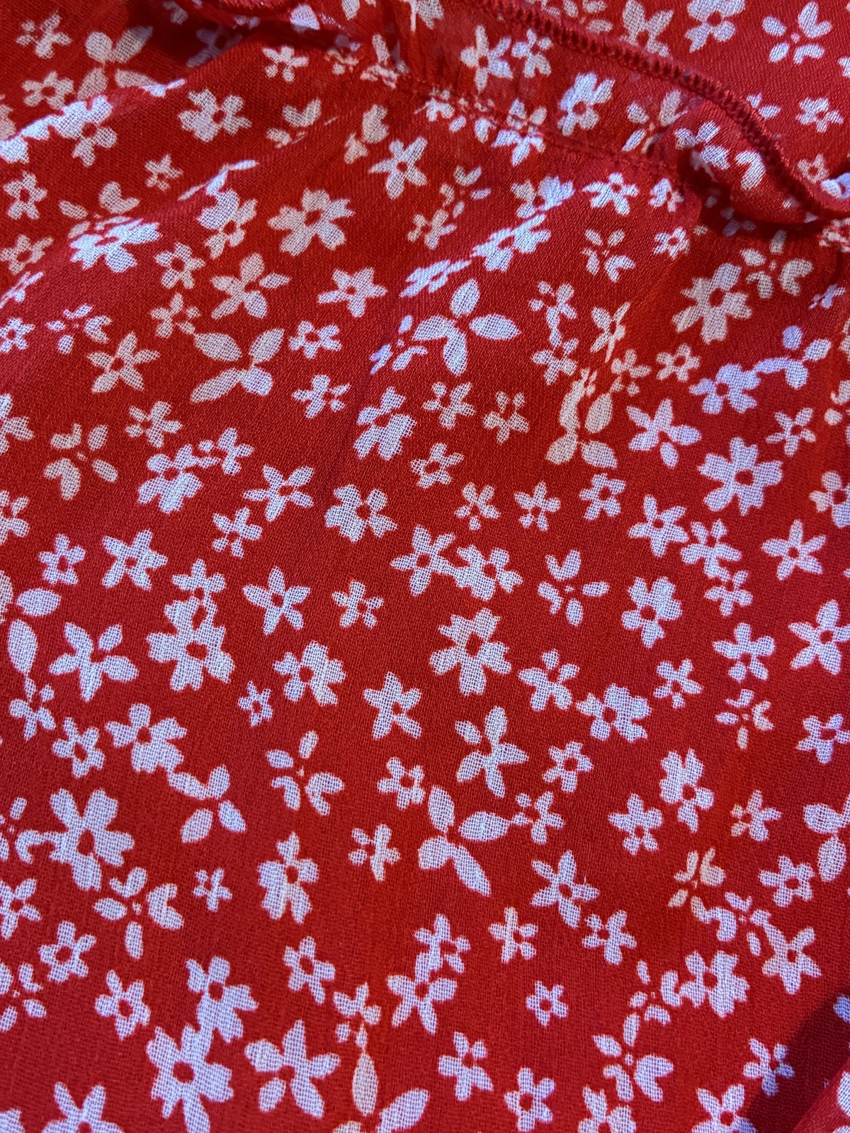 Trixxi Spaghetti Strap Tiered Ruffle Red Floral Juniors Mini Dress Size M