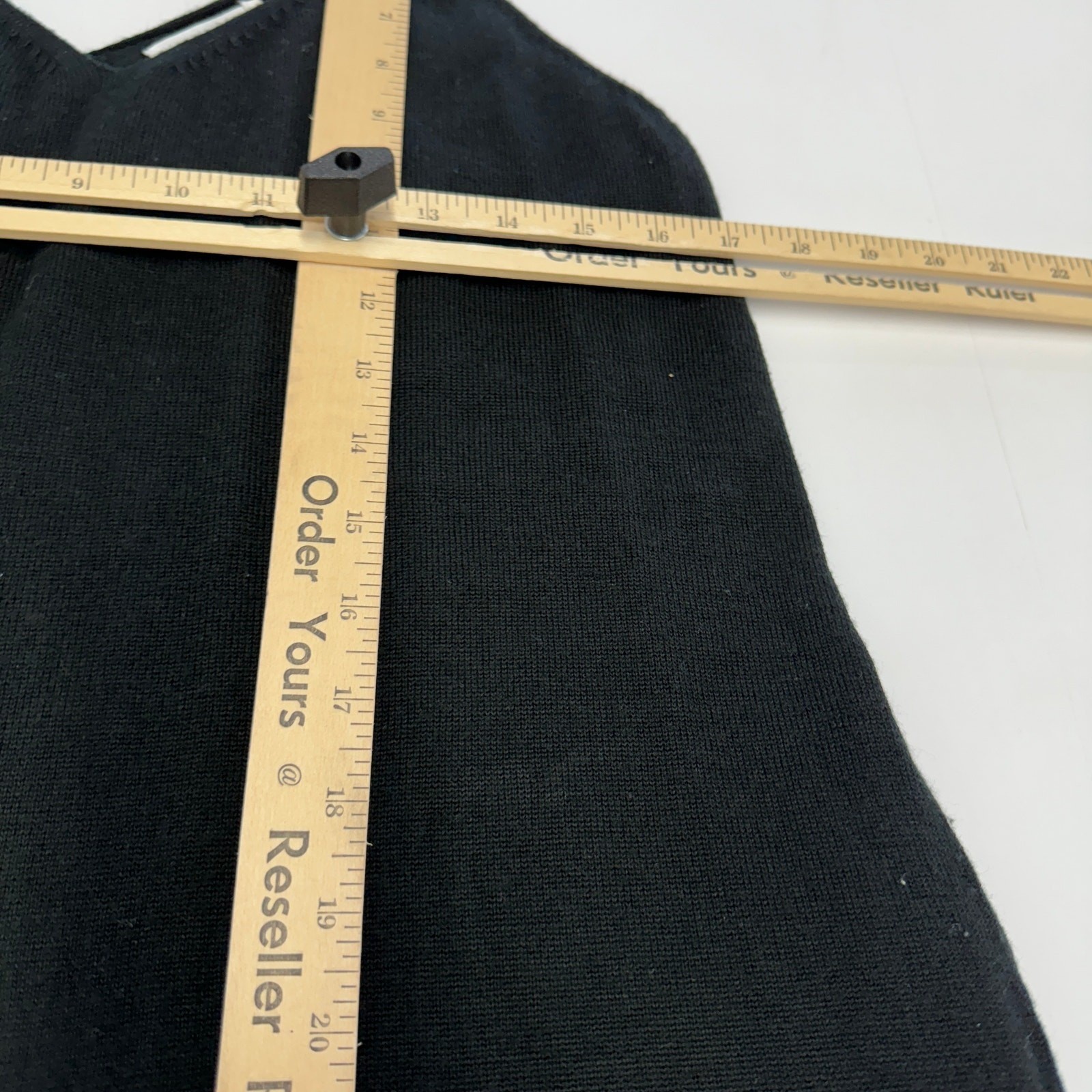 MOD REF Dress Women Small Black Mini Knit V Neck Minimalist Essential