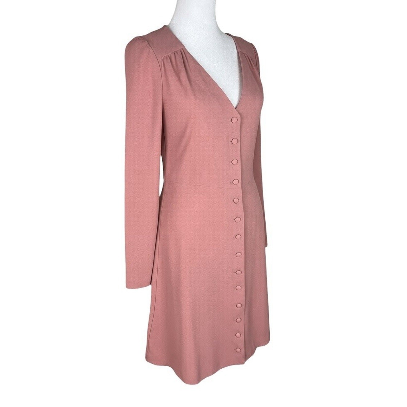 & Other Stories V-Neck Button Up Dress Romantic Cottagecore Soft Girl Size 6