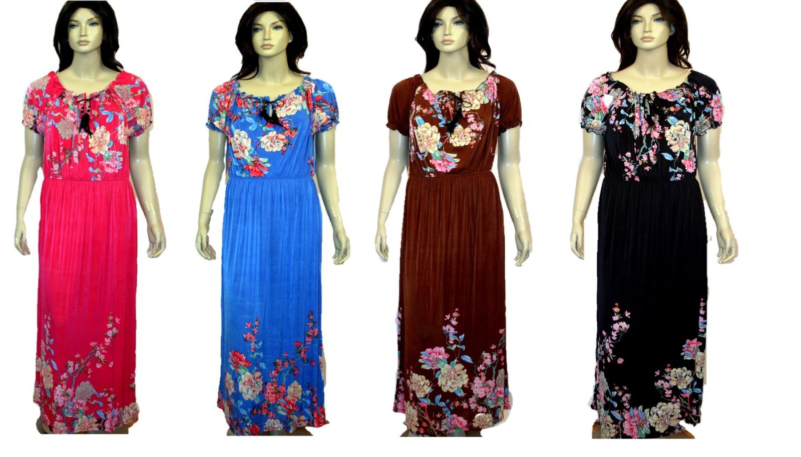 Plus Size Women’s Maxi Sundress Floral Print 2XL 3XL 4XL