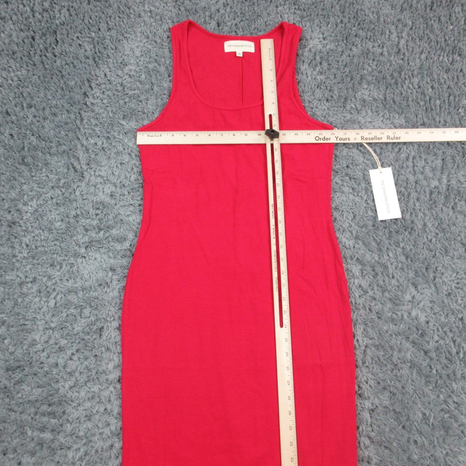 The Standard Stitch Dress Womens Large Ribbed Tank Midi Made in USA Tencel NWT
