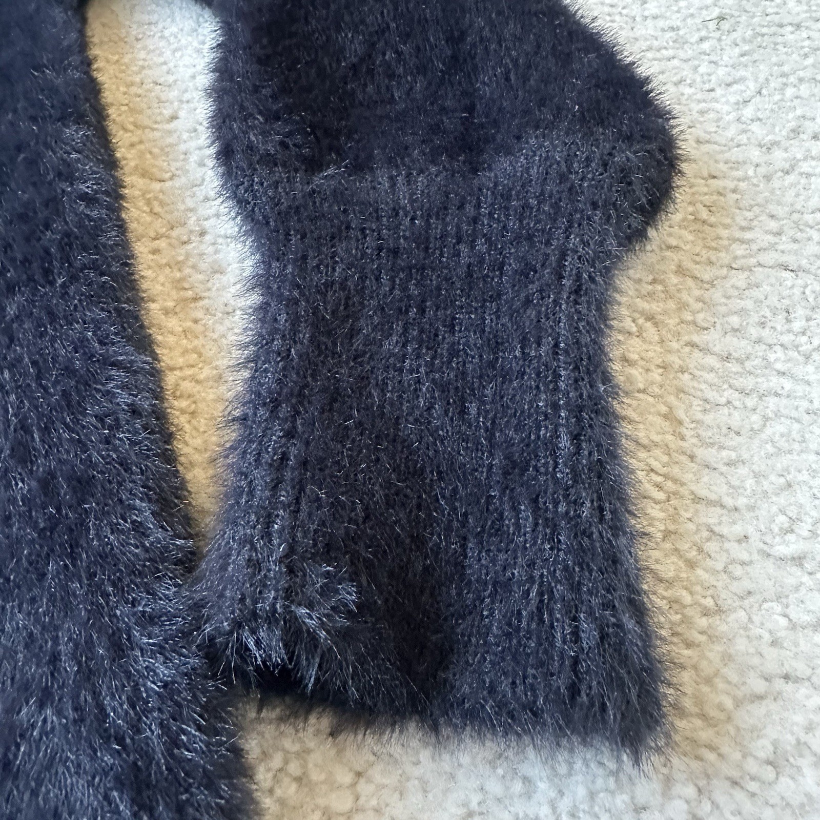 NEW &merci Womens Size Small Black FUZZY Turtleneck Dress WARM Boutique Store