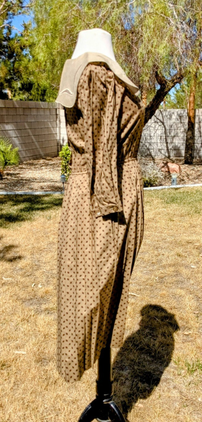 Vintage Pattern Korean Donna Morgan Non Stop Petite Sz1/2 Fit&Flare Dress EUC