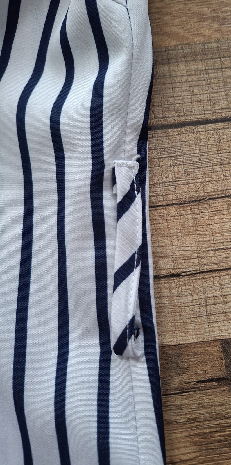 CAMELLIA By Affection Blue White Striped Multi Color Shirt Dress Nautical Small