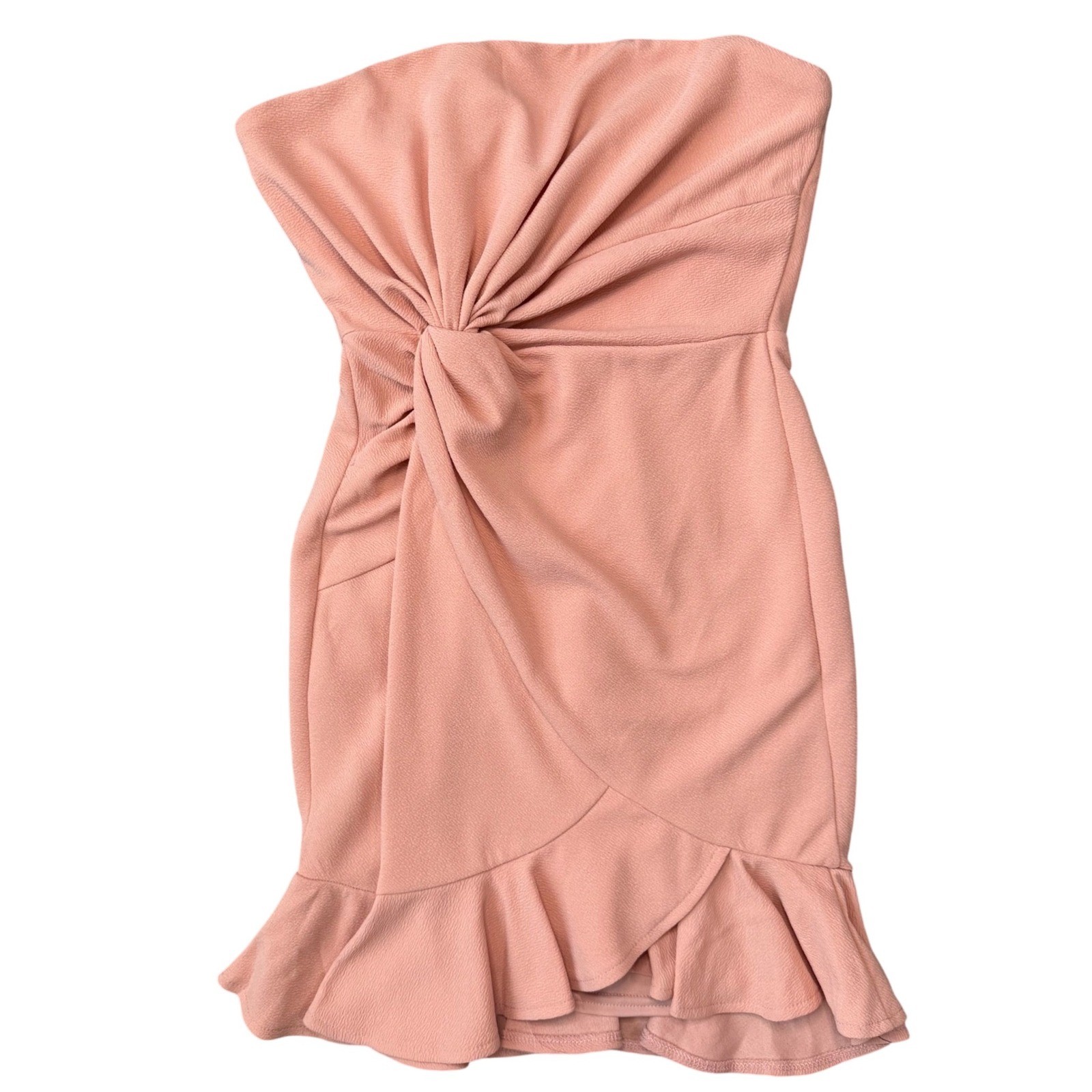 Here Comes the Sun Blush Strapless Twist Mini Dress – AU 12 US Small