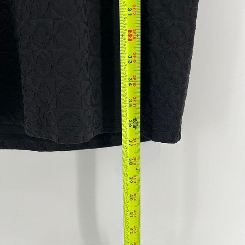J McLaughlin Catalyst Sheath Dress Womens M Black Front Pockets Bracelet Sleeve