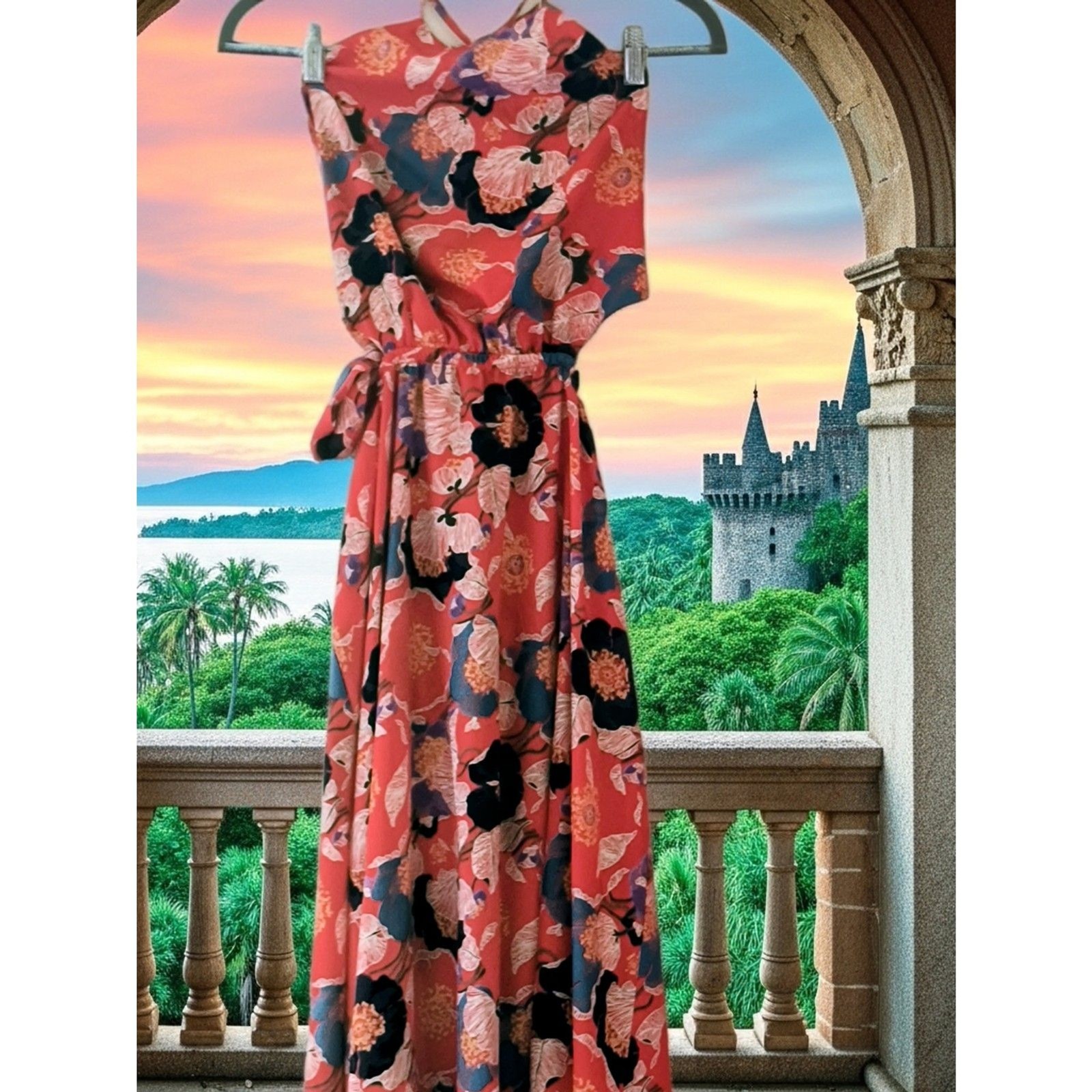 VICI Patchwork Boho Tiered Maxi Dress – Size M (NWOT)