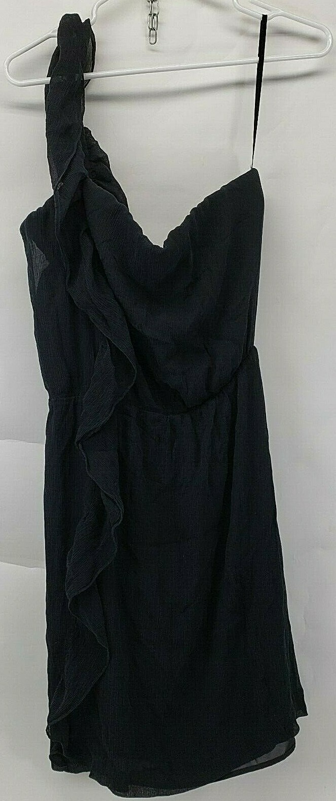 Kenneth Cole New York Women’s Size 10 Black One Shoulder Dress LBD (B5)