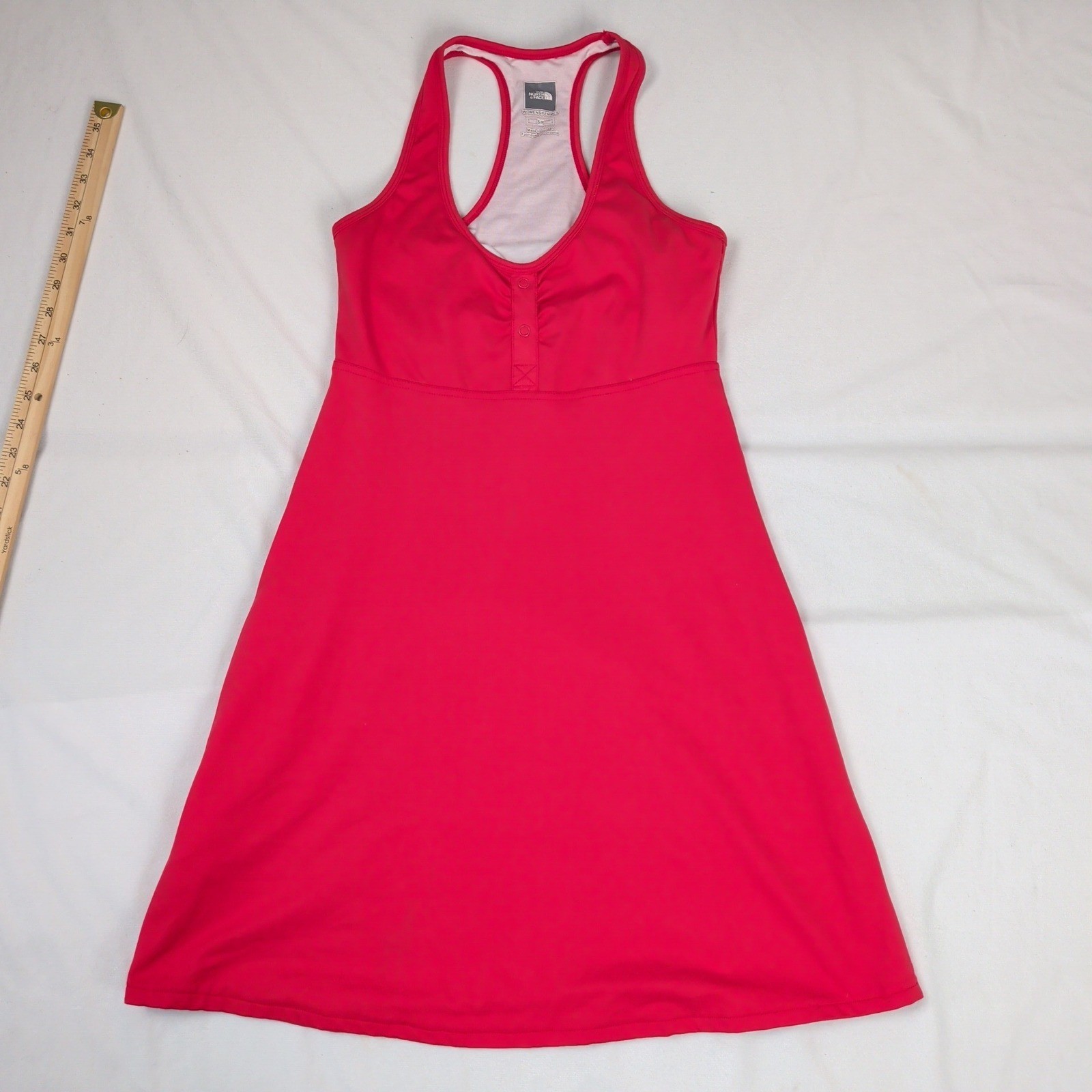 Active Red Racerback Dress Built-In Bra Zipper Pocket Size Small