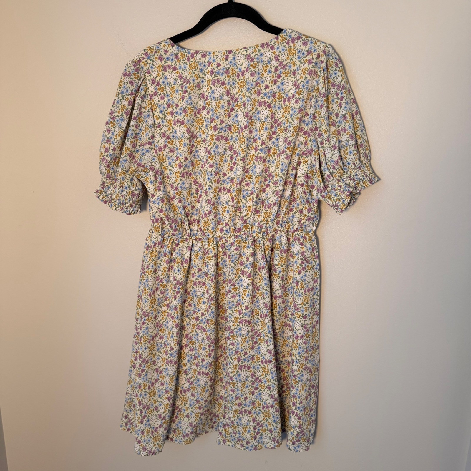 Cottagecore Floral Lightweight Lined Floral Summer Mini Dress NEW (LG) Romantic