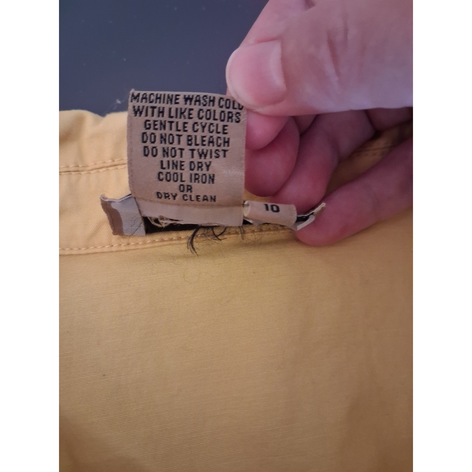 Peck & Peck Weekend Bright Yellow Sleeveless Zip Denim Utility Dress Womens 10