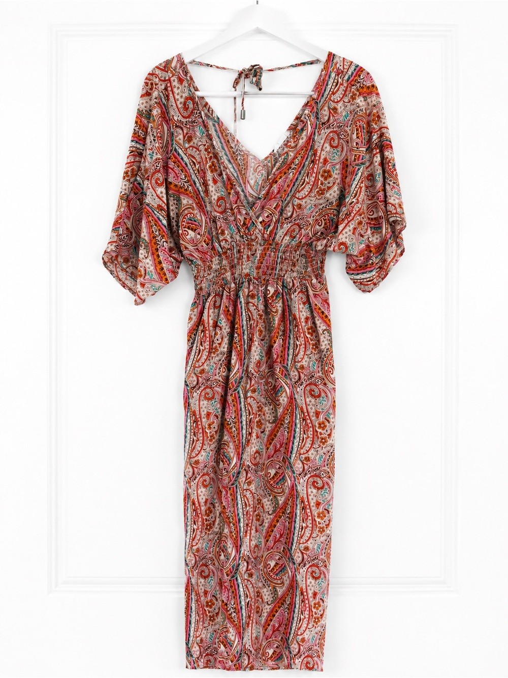 Boutique Paisley Maxi Dress | Medium | Boho Flutter Sleeve | Maternity Friendly