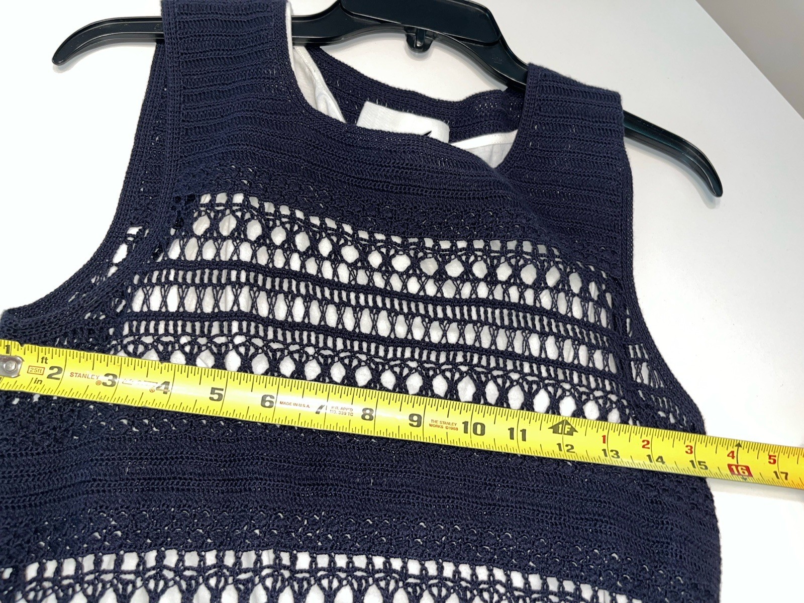 3.1 Phillip Lim…. Navy Blue Crochet Dress / Gold Medallion…Sz S