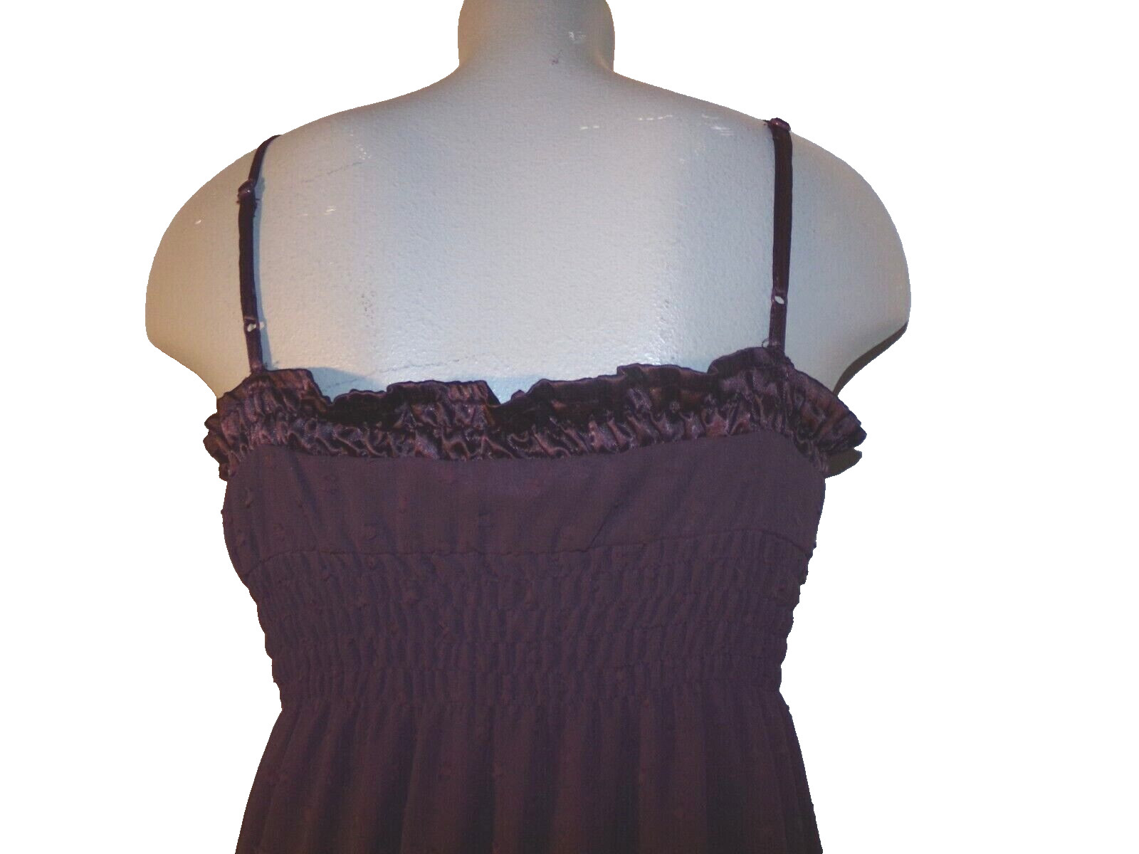 NWT $35 PINK COLLECTION Size Small Wine Maxi Dress Party Cruise Spaghetti Straps