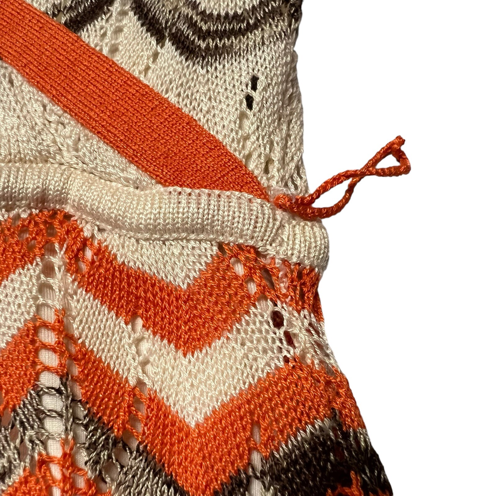 BCBGMaxAzria Chevron Silk Rayon Blend Knit Dress Size Medium Boho