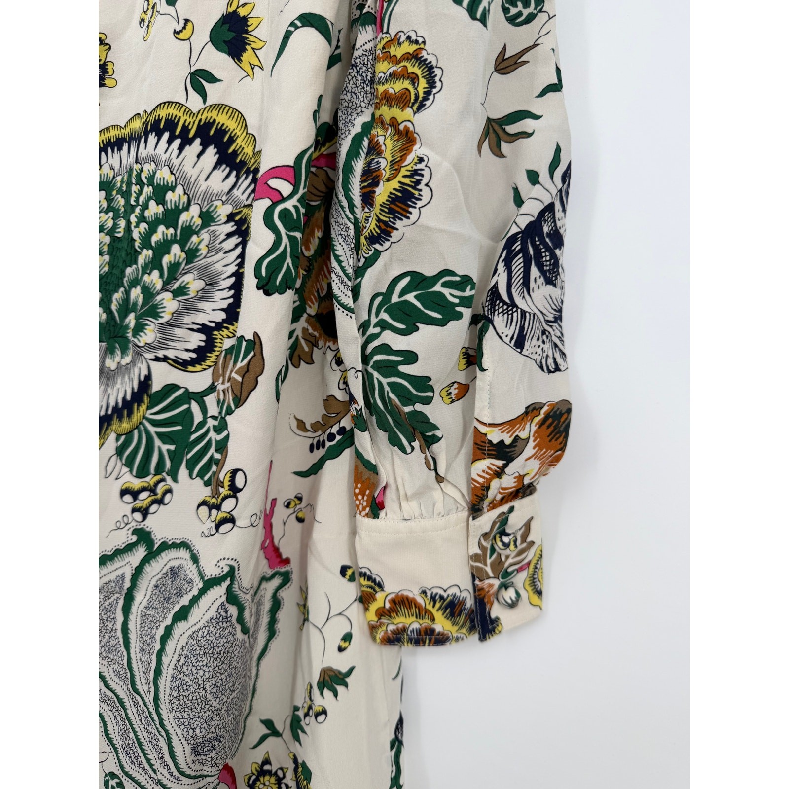 Tory Burch Happy Times Shift Long Sleeve Silk Mini Dress Size 2