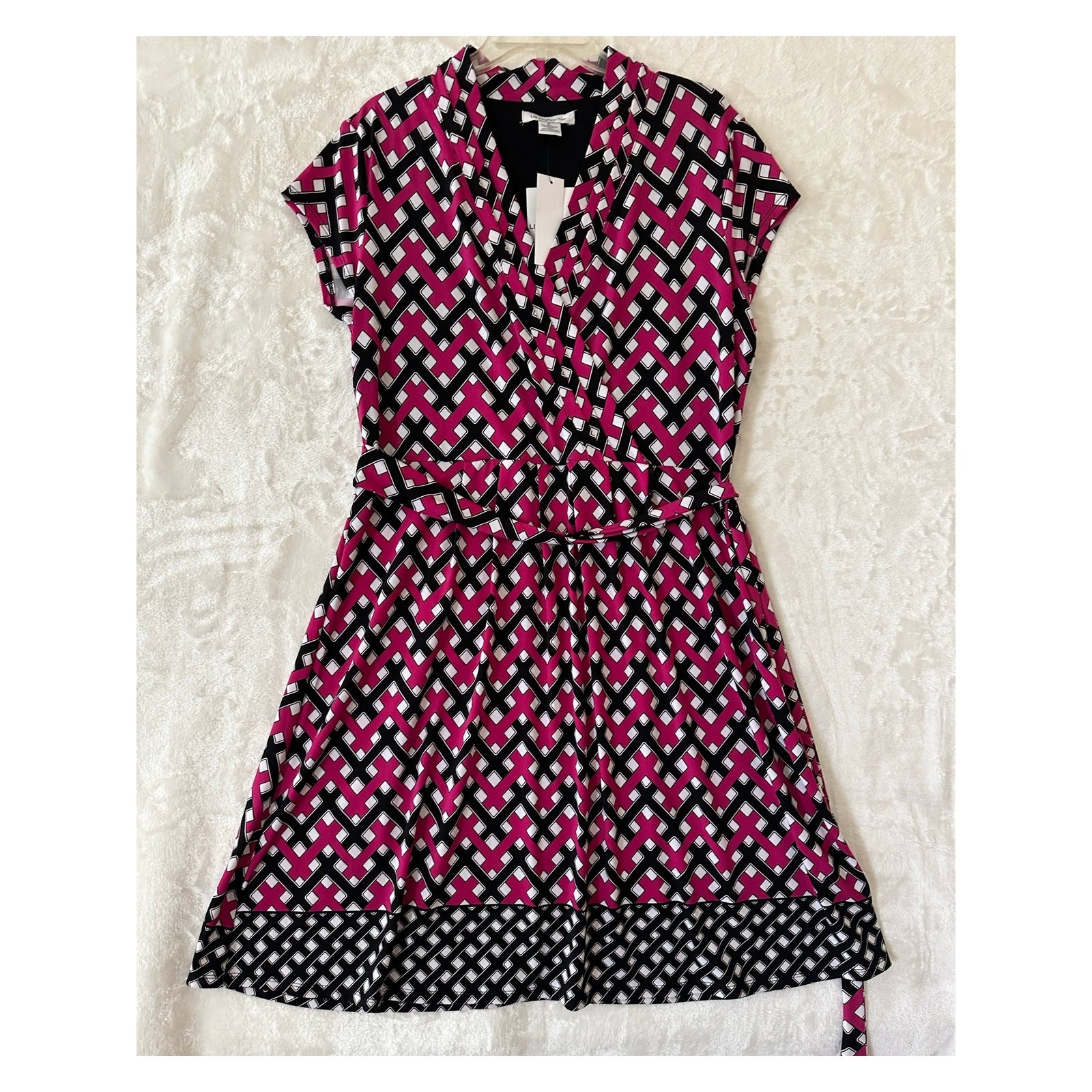 NWT Liz Claiborne Womens Dress XL Belted Office Classy Dainty