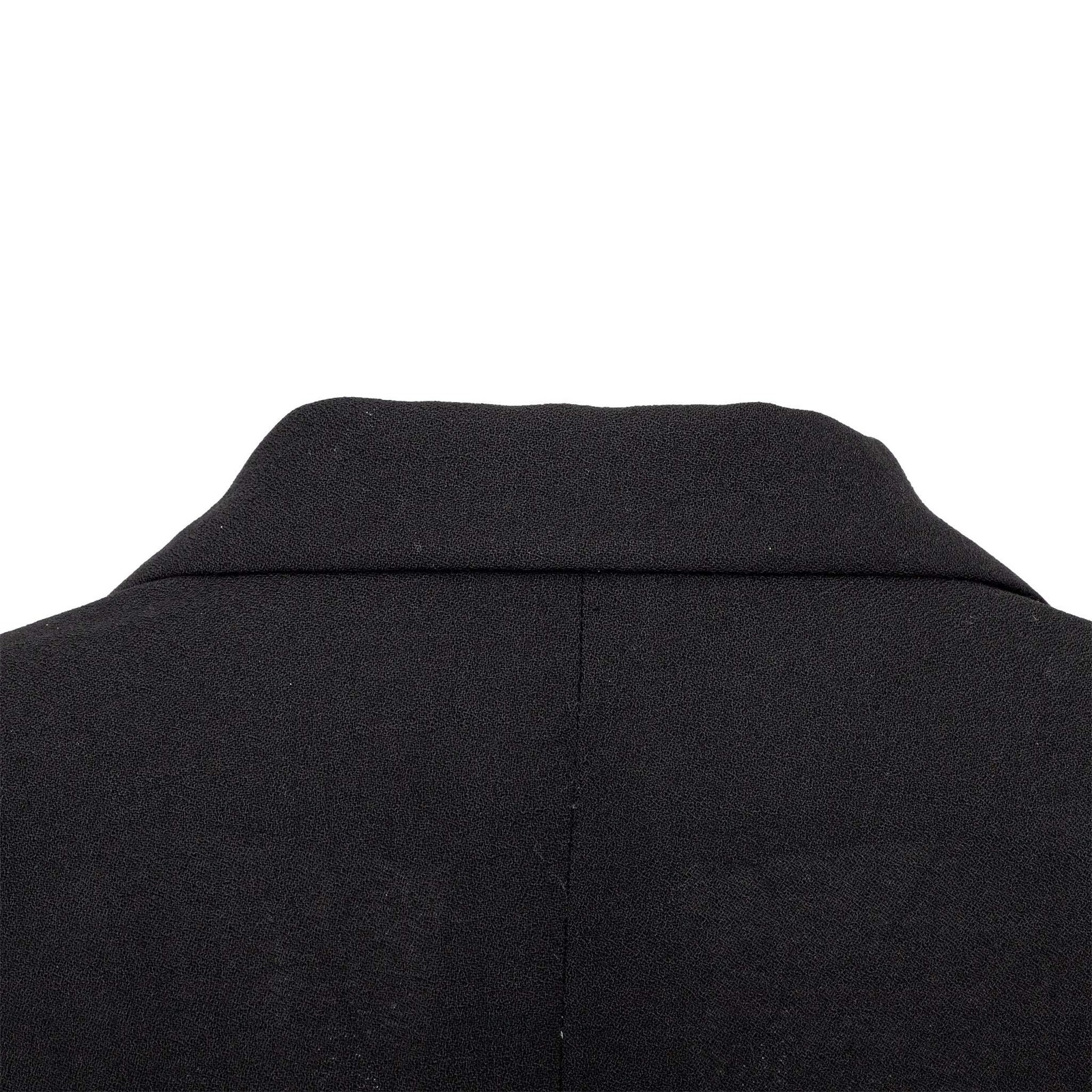 Ralph Lauren Black Wool Blazer Dress Satin Lapel 2000s Tailored Midi Dress
