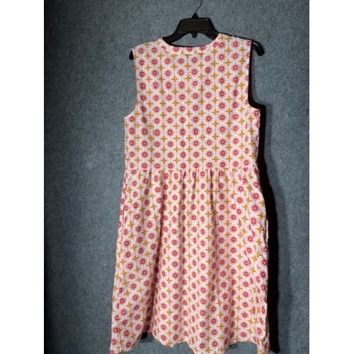 Croft & Barrow Womens XL Pink Orange Geometric Medallion Sleeveless Shift Dress