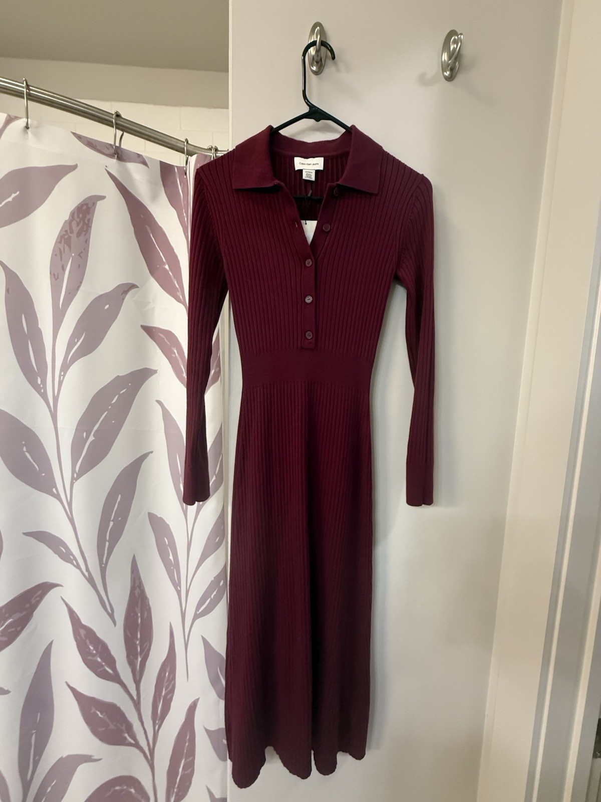 Calvin Klein Women’s – Smooth Cotton Rib Midi Dress