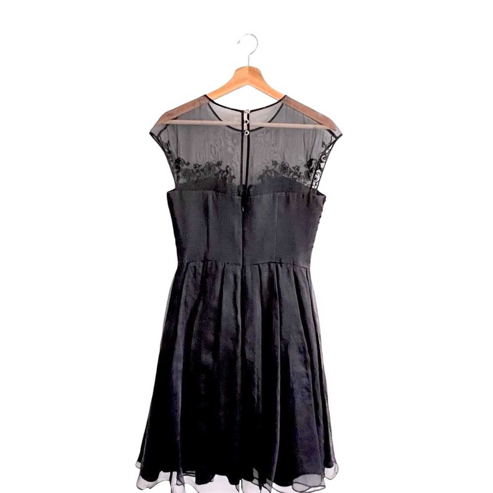 Ted Baker Womens Silk Chiffon Whimsigoth Cocktail Dress Size Small Formal Retro