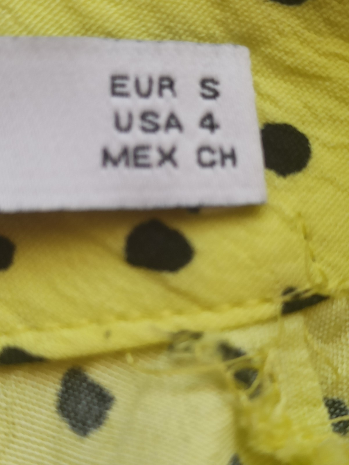Mango summer dress, midi dress with zip size S colour yellow polka dot