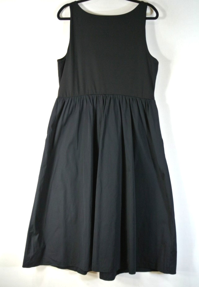 NEW, SPANXsmooth™ Jersey Mixed Media Midi Dress in Black Size 1X #MD805