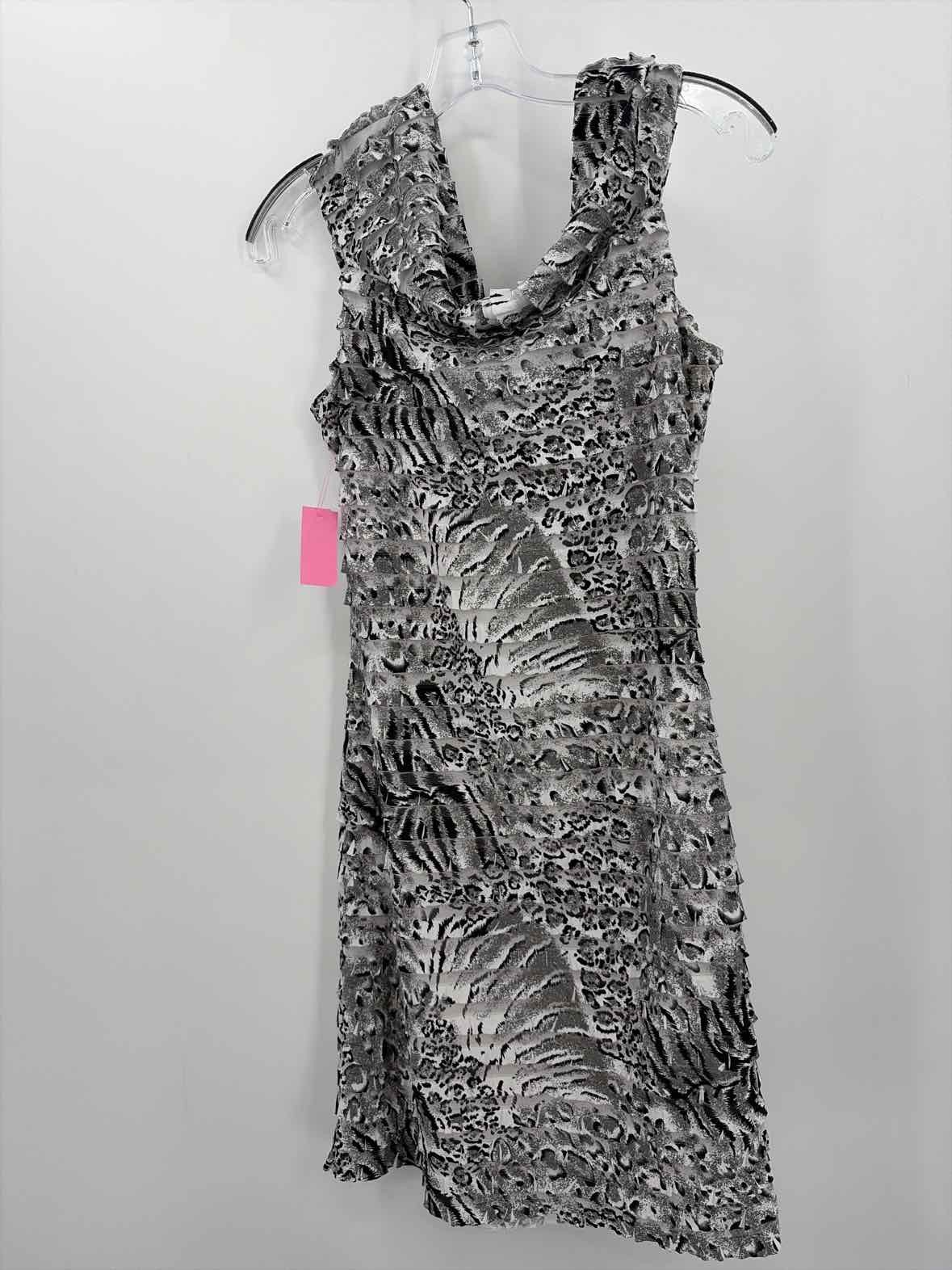 Pre-Owned Samuel Dong Grey Size Small Knee Length Sleeveless Dress