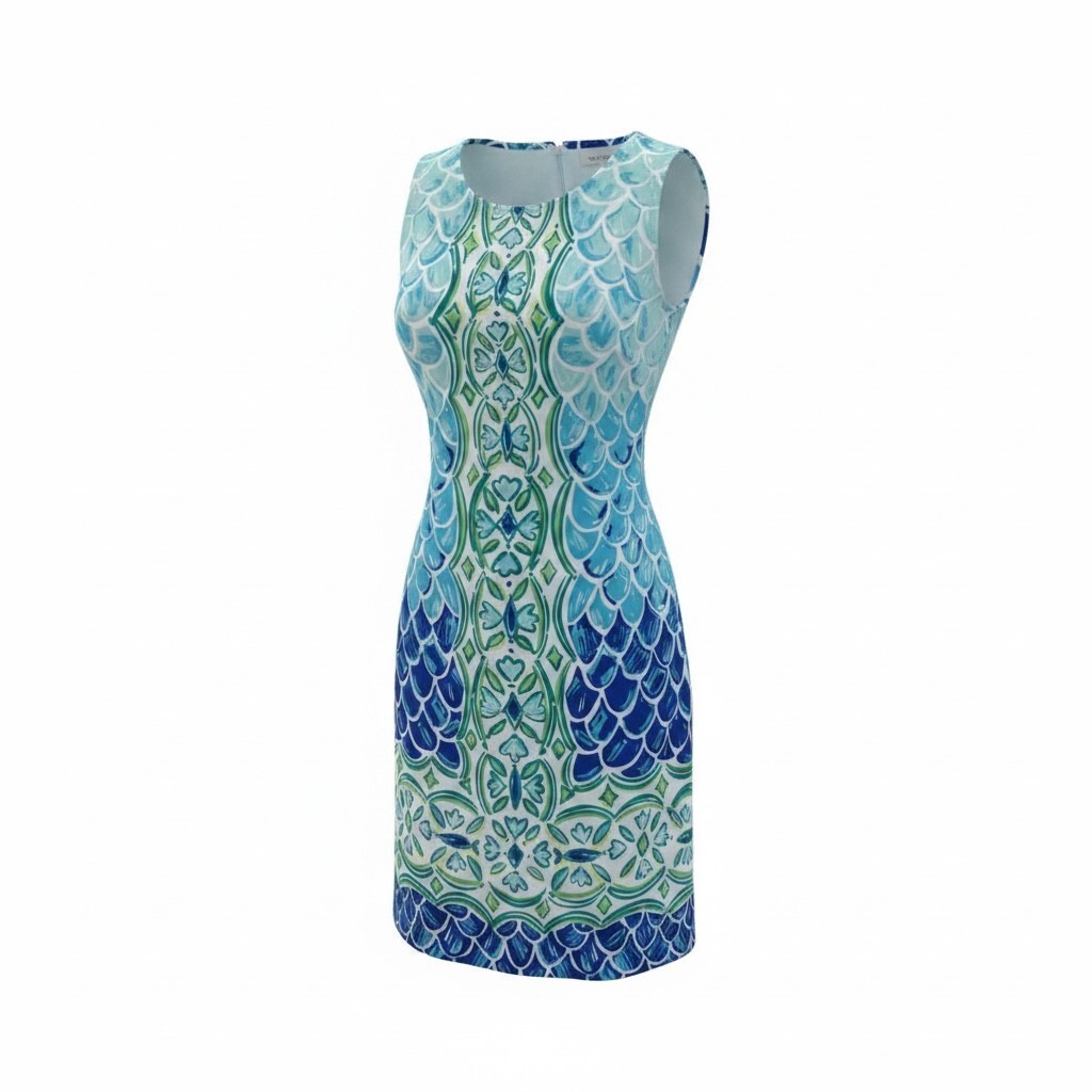 Lilly Pulitzer Perla Shift Mermaid Fish Scale Engineered Size Medium