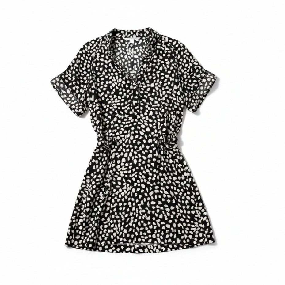 Diane von Furstenberg Size 10 ‘Pharo’ Stretch Silk Shirtdress See pics for flaw