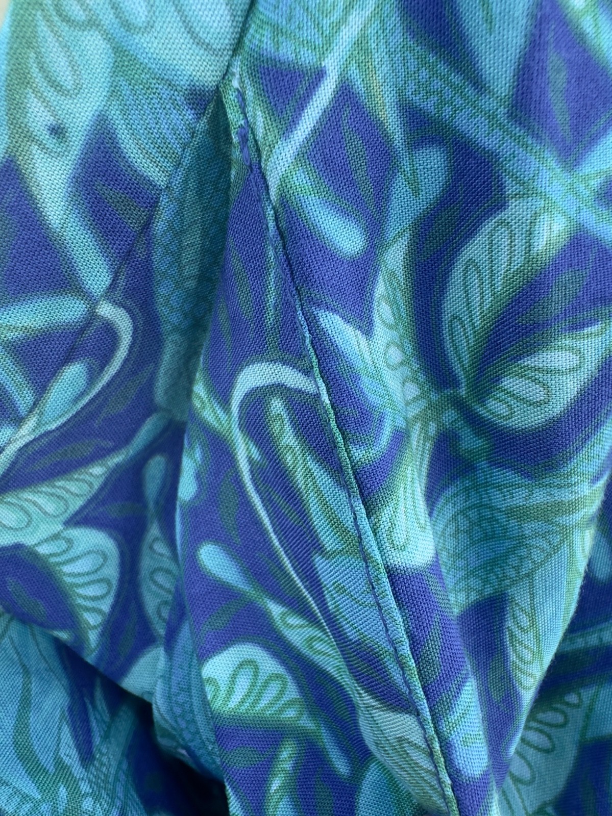 Rainbow Jo Blue Green Turtle Print Button Down Pleated Dress Size XS 17″x36″