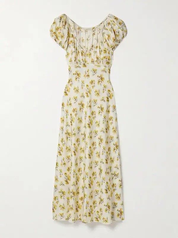 Doen Florencia Midi Dress Silk & Viscose Size S