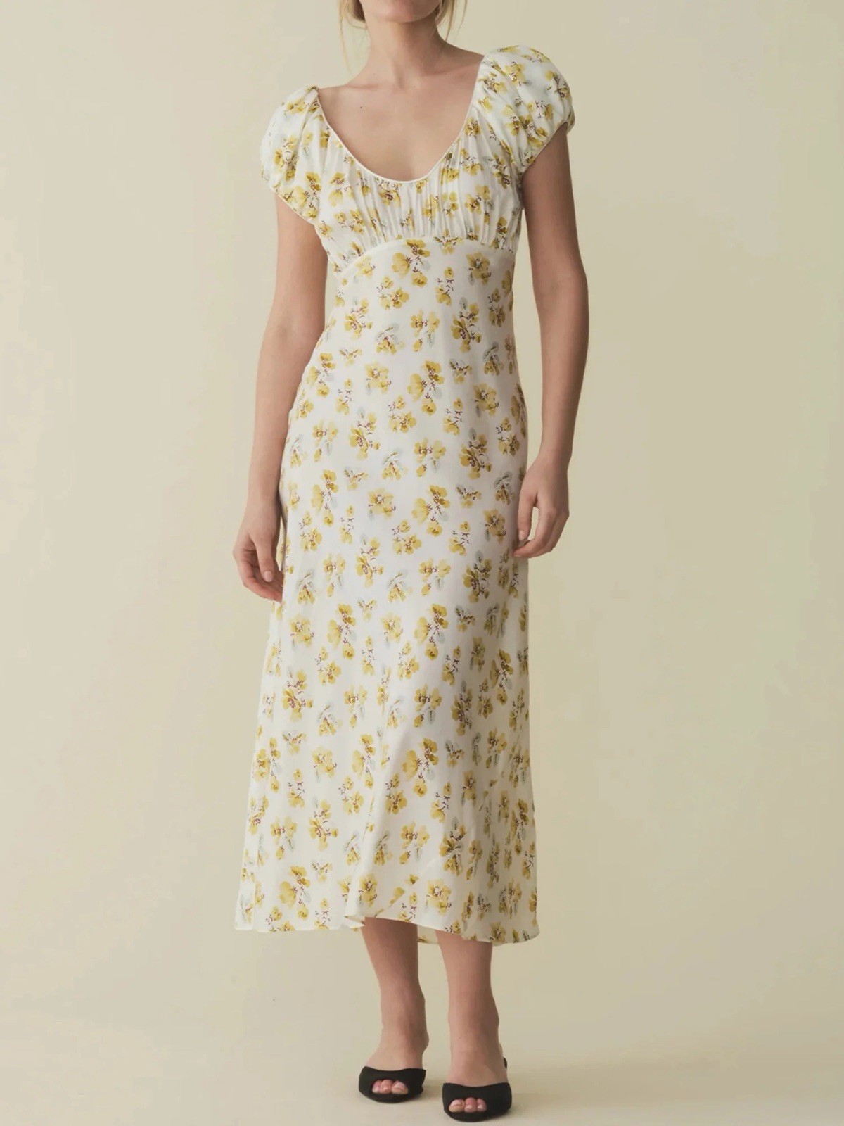 Doen Florencia Midi Dress Silk & Viscose Size S