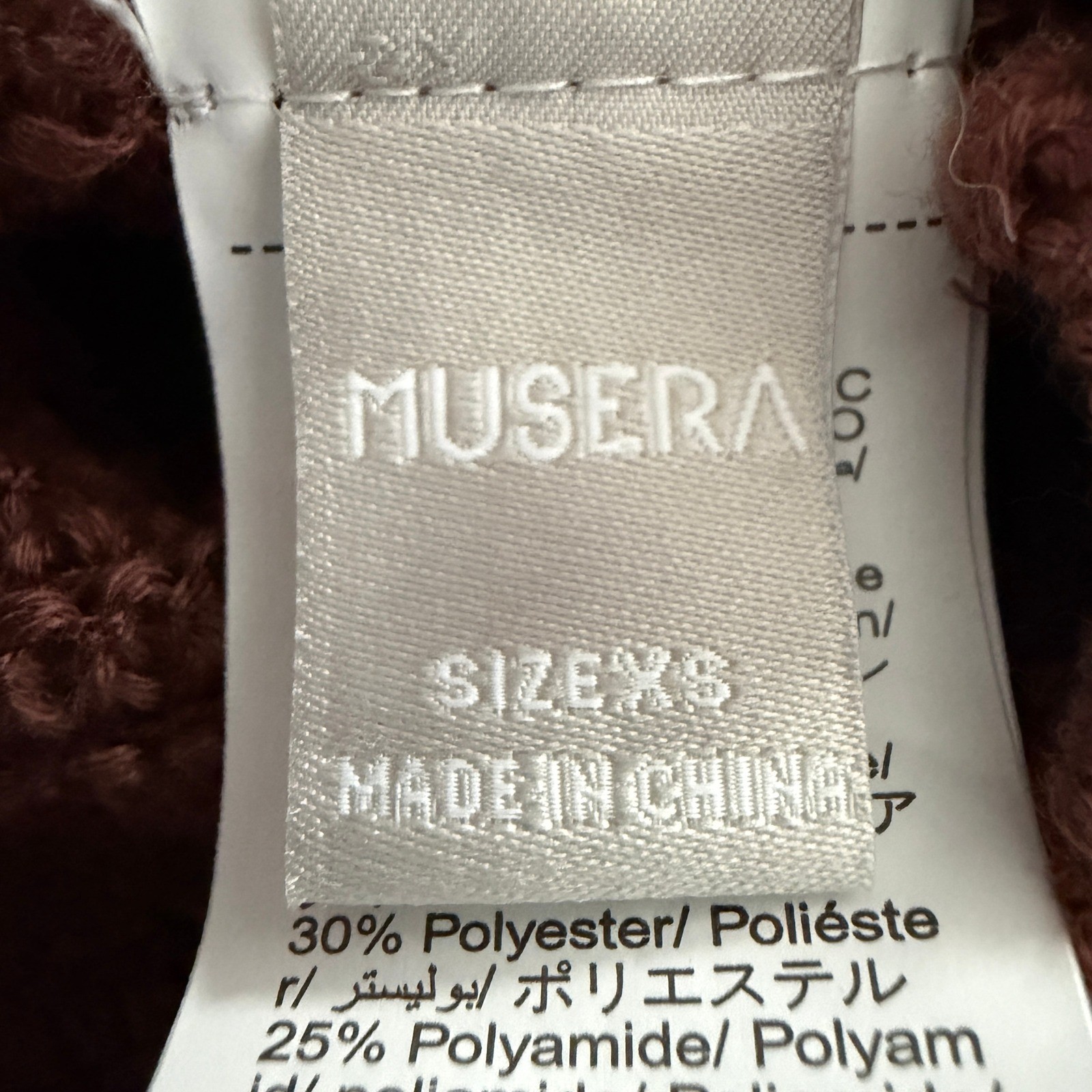 Musera Open Back Fringe Knit Mini Dress XS Brown Boho Western Festival Cowgirl