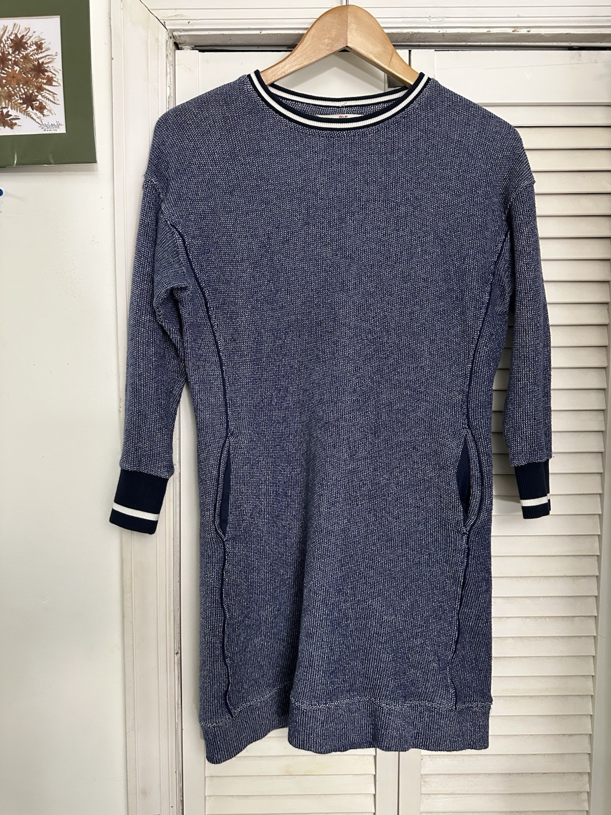 Vinyard Vines Varsity Sweatshirt Dress Deep Bay Heather XXS