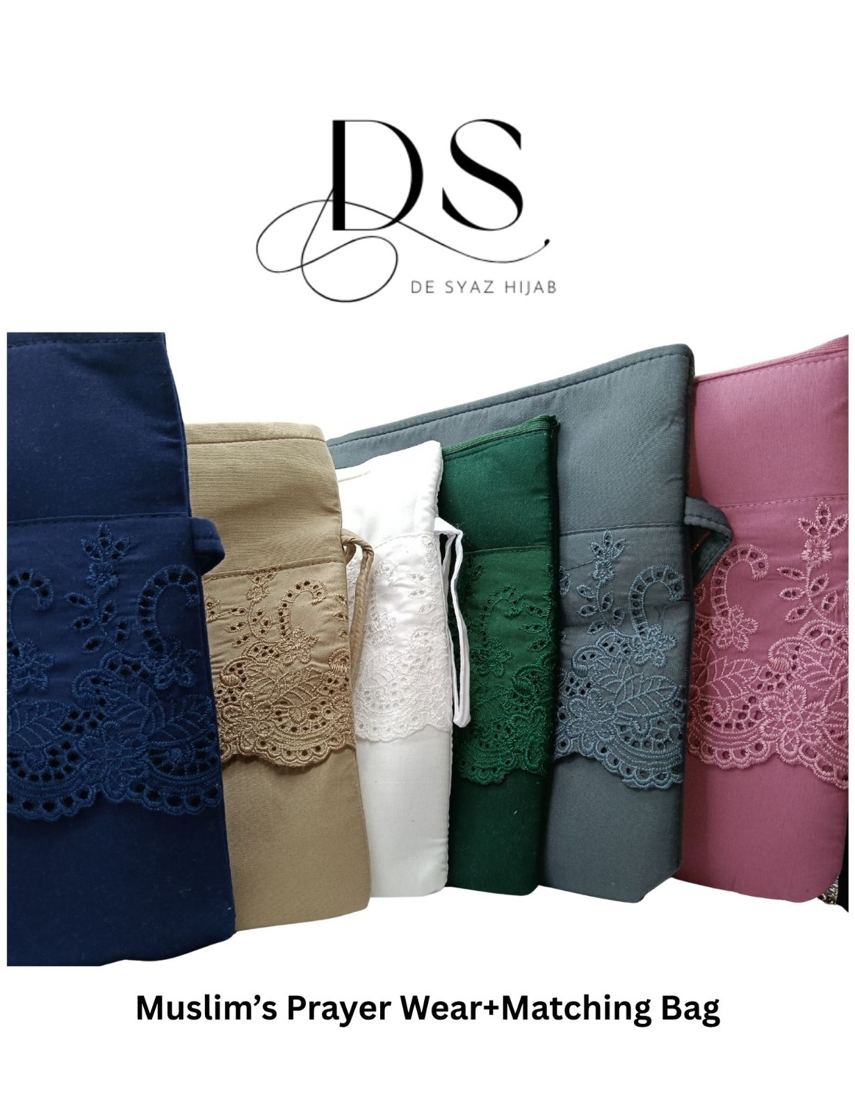 Ramadan Eid Gift Muslim Prayer Outfit Telekung Set for Women with Carry Bag