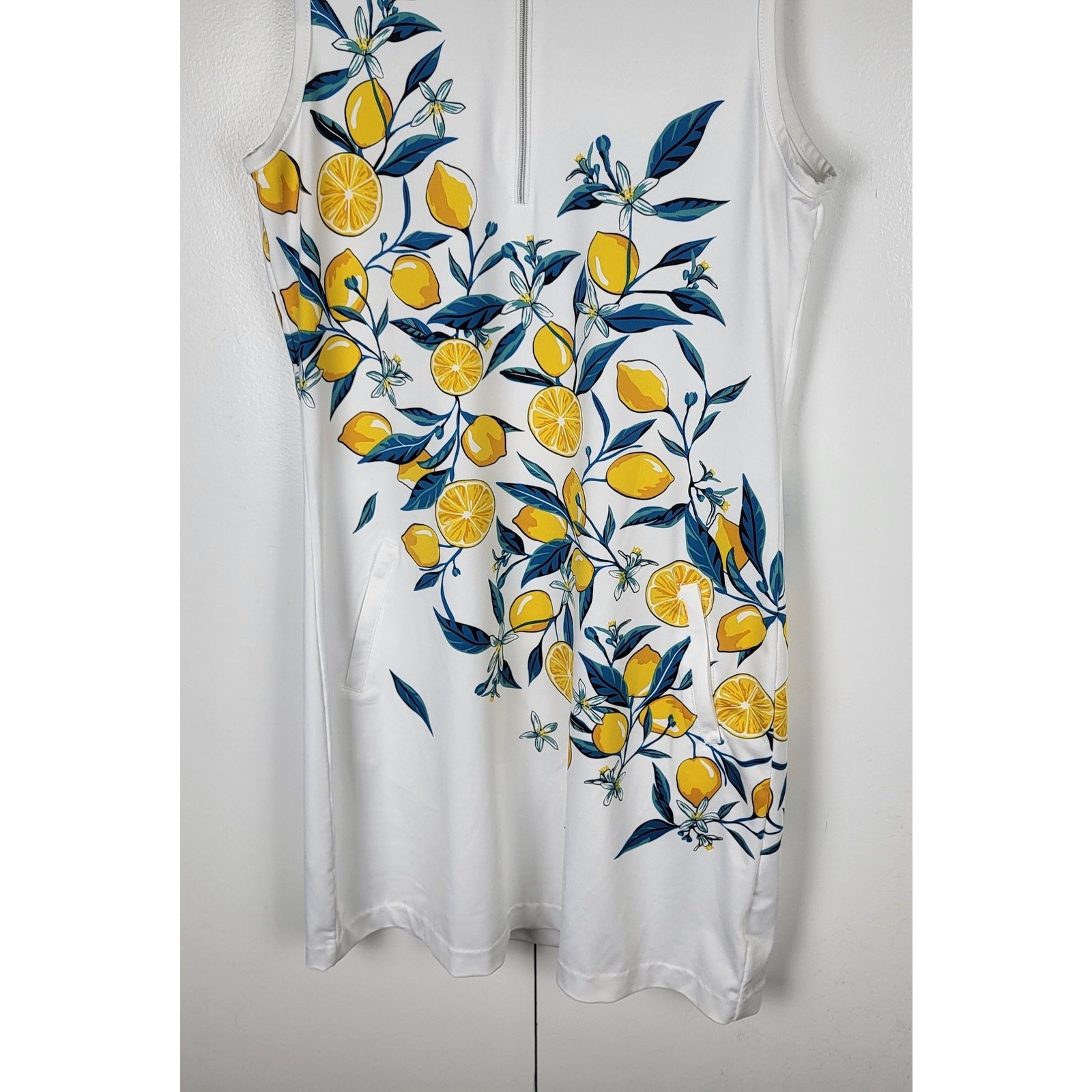 Tail Athletic Tennis Golf Dress White Quarter Zip Performance Dress Small