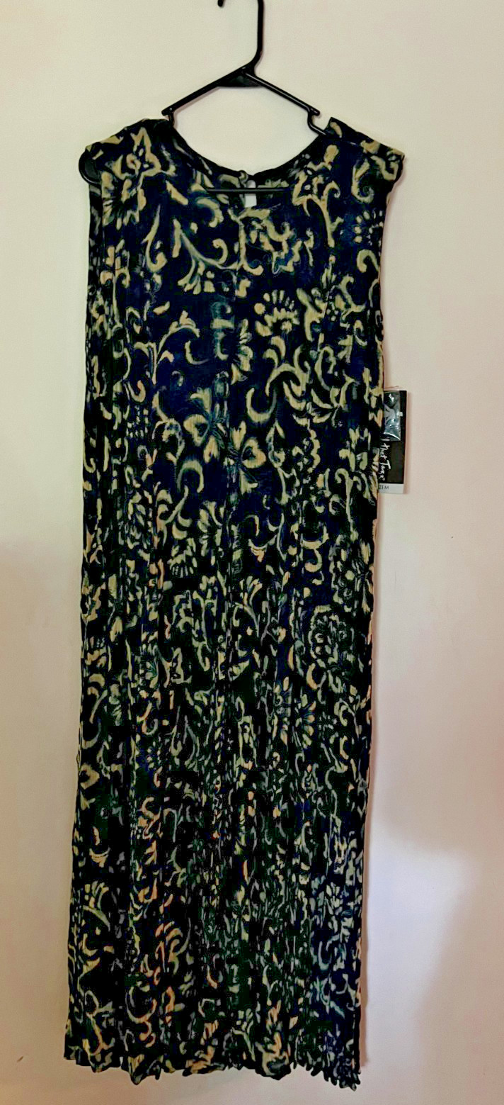 VINTAGE All That Jazz LONG Dress BoHo SIZE M New with TAGS Keyhole Button Back