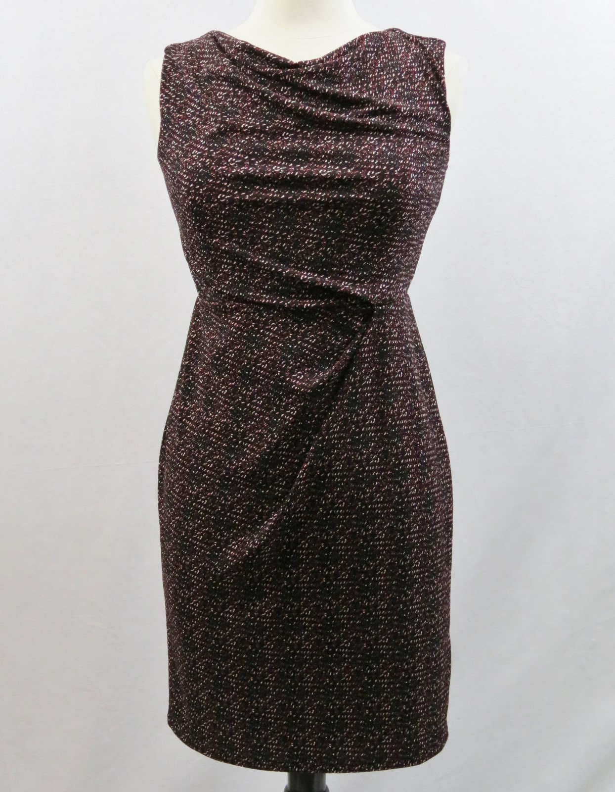 Ann Taylor Brown Multi-Color Sleeveless Gathered Waist Sheath Dress Size 2 NWT