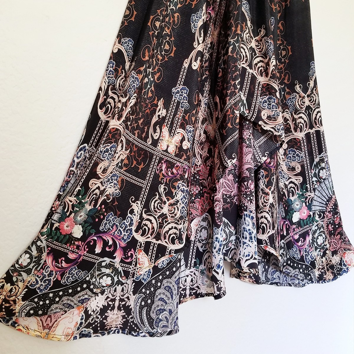 La Moda True Colours Halter 3-Way Maxi Dress Rhinestone Embellished Boho Goddess
