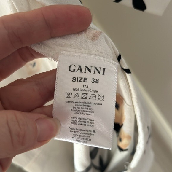 GANNI DALTON CREPE VANILIA KIMONO WRAP DRESS LADIES sz 38