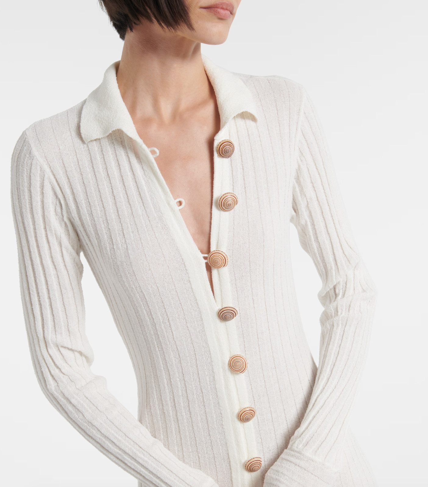 BNWT CHRISTOPHER ESBER WHITE SUNDIAL SHELL KNIT CARDIGAN DRESS – SIZE S