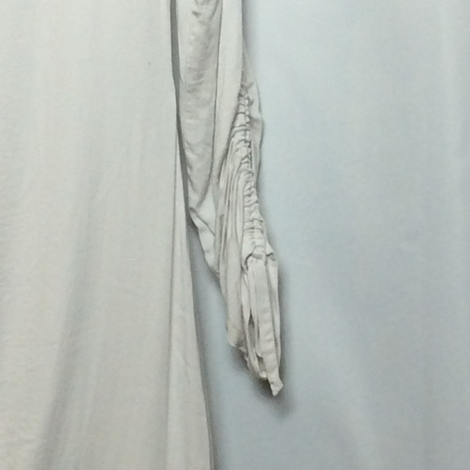 READ Young Fabulous & Broke Asymmetrical Long Sleeve Bodycon Dress L White/Cream