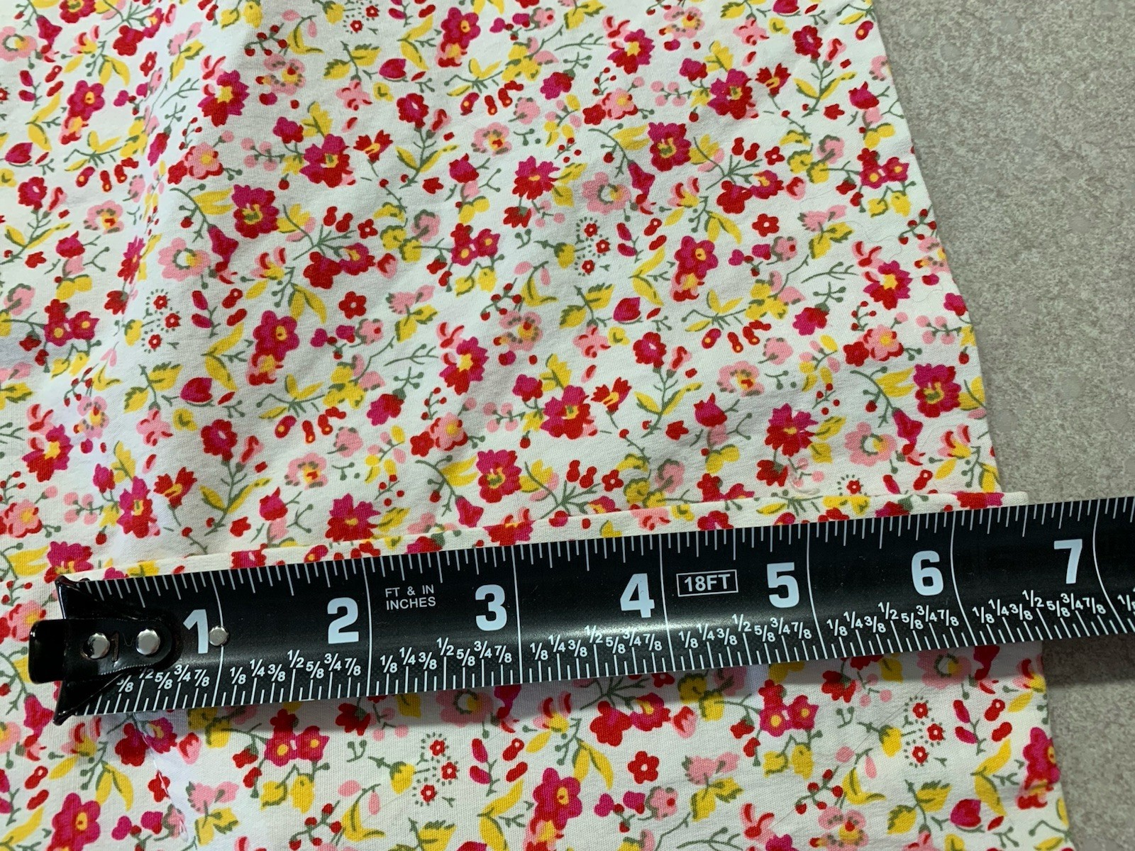 Amanda Smith Shift Dress 8 Floral Sleeveless Retro Cotton Red Pink Yellow White