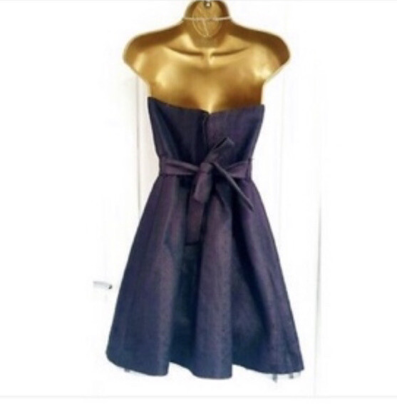 NEXT PURPLE/BLACK BODICE DRESS.UNDER NET. SHIMMER FABRIC.OCCASION,UK 6.Eu 34.